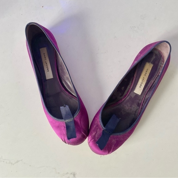 MARC by Marc Jacobs Satin Raso Seta -Ballerina Flats - Picture 1 of 10